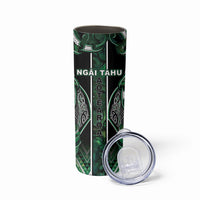 Aotearoa Ngai Tahu Skinny Tumbler Maori Tribal Dark Green Paua Shell Pattern