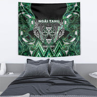 Aotearoa Ngai Tahu Tapestry Maori Tribal Dark Green Paua Shell Pattern