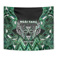 Aotearoa Ngai Tahu Tapestry Maori Tribal Dark Green Paua Shell Pattern