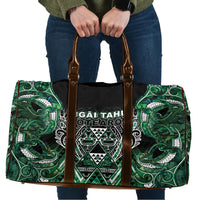Aotearoa Ngai Tahu Travel Bag Maori Tribal Dark Green Paua Shell Pattern