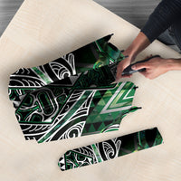 Aotearoa Ngai Tahu Umbrella Maori Tribal Dark Green Paua Shell Pattern