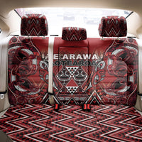 Aotearoa Te Arawa Back Car Seat Cover Maori Tribal Dark Red Paua Shell Pattern