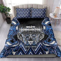 Aotearoa Tuwharetoa Bedding Set Maori Tribal Navy Paua Shell Pattern