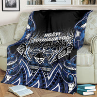 Aotearoa Tuwharetoa Blanket Maori Tribal Navy Paua Shell Pattern