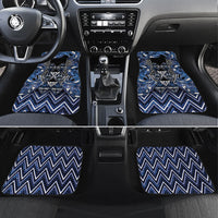 Aotearoa Tuwharetoa Car Mats Maori Tribal Navy Paua Shell Pattern