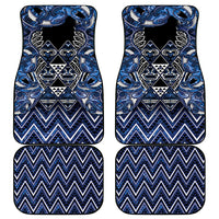 Aotearoa Tuwharetoa Car Mats Maori Tribal Navy Paua Shell Pattern