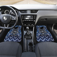 Aotearoa Tuwharetoa Car Mats Maori Tribal Navy Paua Shell Pattern