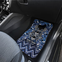 Aotearoa Tuwharetoa Car Mats Maori Tribal Navy Paua Shell Pattern