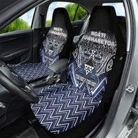 Aotearoa Tuwharetoa Car Seat Cover Maori Tribal Navy Paua Shell Pattern