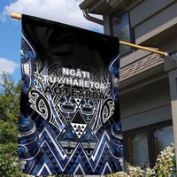 Aotearoa Tuwharetoa Garden Flag Maori Tribal Navy Paua Shell Pattern
