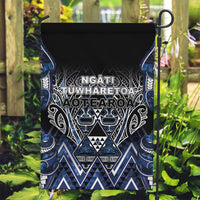 Aotearoa Tuwharetoa Garden Flag Maori Tribal Navy Paua Shell Pattern