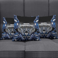 Aotearoa Tuwharetoa Pillow Cover Maori Tribal Navy Paua Shell Pattern