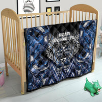 Aotearoa Tuwharetoa Quilt Maori Tribal Navy Paua Shell Pattern