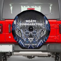 Aotearoa Tuwharetoa Spare Tire Cover Maori Tribal Navy Paua Shell Pattern