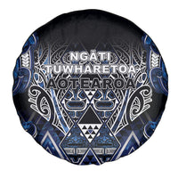 Aotearoa Tuwharetoa Spare Tire Cover Maori Tribal Navy Paua Shell Pattern