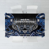 Aotearoa Tuwharetoa Tablecloth Maori Tribal Navy Paua Shell Pattern