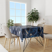 Aotearoa Tuwharetoa Tablecloth Maori Tribal Navy Paua Shell Pattern