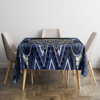 Aotearoa Tuwharetoa Tablecloth Maori Tribal Navy Paua Shell Pattern