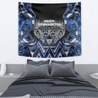 Aotearoa Tuwharetoa Tapestry Maori Tribal Navy Paua Shell Pattern