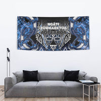 Aotearoa Tuwharetoa Tapestry Maori Tribal Navy Paua Shell Pattern