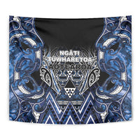 Aotearoa Tuwharetoa Tapestry Maori Tribal Navy Paua Shell Pattern