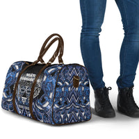 Aotearoa Tuwharetoa Travel Bag Maori Tribal Navy Paua Shell Pattern