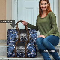 Aotearoa Tuwharetoa Travel Bag Maori Tribal Navy Paua Shell Pattern