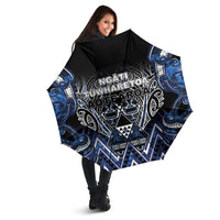 Aotearoa Tuwharetoa Umbrella Maori Tribal Navy Paua Shell Pattern