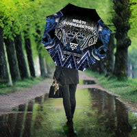 Aotearoa Tuwharetoa Umbrella Maori Tribal Navy Paua Shell Pattern