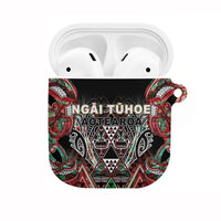 Aotearoa Ngai Tuhoe AirPods Case Maori Tribal Red And Green Paua Shell Pattern
