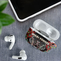 Aotearoa Ngai Tuhoe AirPods Case Maori Tribal Red And Green Paua Shell Pattern