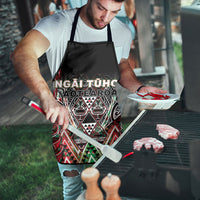 Aotearoa Ngai Tuhoe Apron Maori Tribal Red And Green Paua Shell Pattern