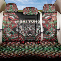 Aotearoa Ngai Tuhoe Back Car Seat Cover Maori Tribal Red And Green Paua Shell Pattern