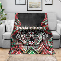 Aotearoa Ngai Tuhoe Blanket Maori Tribal Red And Green Paua Shell Pattern