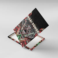 Aotearoa Ngai Tuhoe Canvas Wall Art Maori Tribal Red And Green Paua Shell Pattern