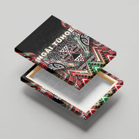 Aotearoa Ngai Tuhoe Canvas Wall Art Maori Tribal Red And Green Paua Shell Pattern