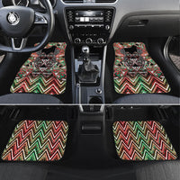 Aotearoa Ngai Tuhoe Car Mats Maori Tribal Red And Green Paua Shell Pattern