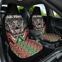 Aotearoa Ngai Tuhoe Car Seat Cover Maori Tribal Red And Green Paua Shell Pattern