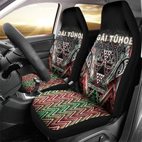 Aotearoa Ngai Tuhoe Car Seat Cover Maori Tribal Red And Green Paua Shell Pattern