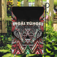 Aotearoa Ngai Tuhoe Garden Flag Maori Tribal Red And Green Paua Shell Pattern