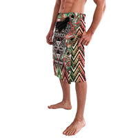 Aotearoa Ngai Tuhoe Lavalava Maori Tribal Red And Green Paua Shell Pattern