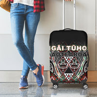 Aotearoa Ngai Tuhoe Luggage Cover Maori Tribal Red And Green Paua Shell Pattern