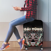 Aotearoa Ngai Tuhoe Luggage Cover Maori Tribal Red And Green Paua Shell Pattern