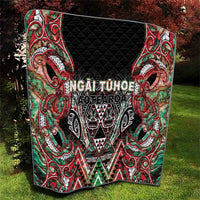 Aotearoa Ngai Tuhoe Quilt Maori Tribal Red And Green Paua Shell Pattern