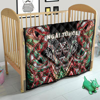 Aotearoa Ngai Tuhoe Quilt Maori Tribal Red And Green Paua Shell Pattern