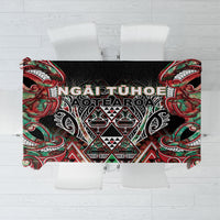 Aotearoa Ngai Tuhoe Tablecloth Maori Tribal Red And Green Paua Shell Pattern