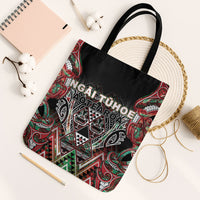 Aotearoa Ngai Tuhoe Tote Bag Maori Tribal Red And Green Paua Shell Pattern