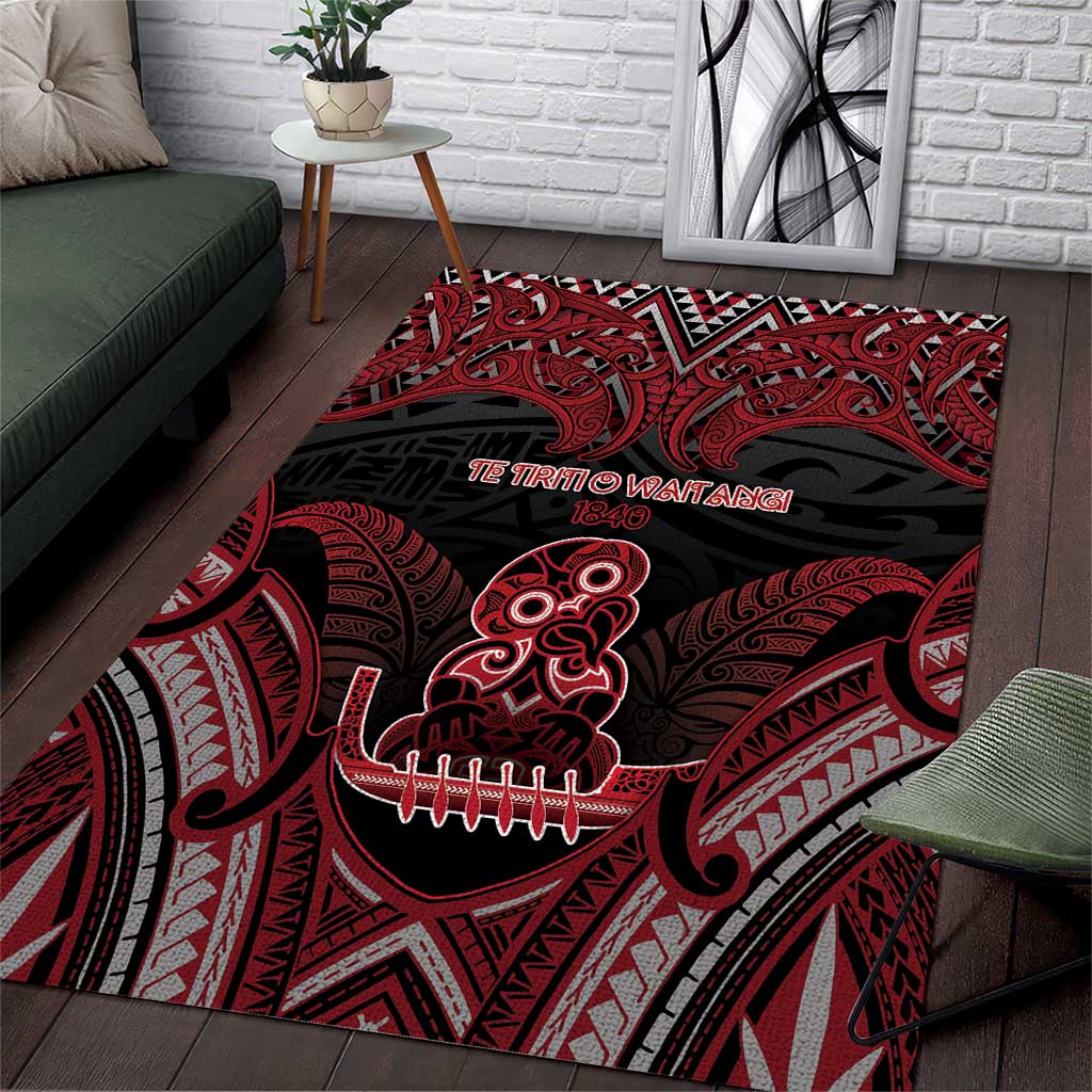 New Zealand Waitangi Day Area Rug Te Tiriti O Waitangi 1840 - Polynesian Pride