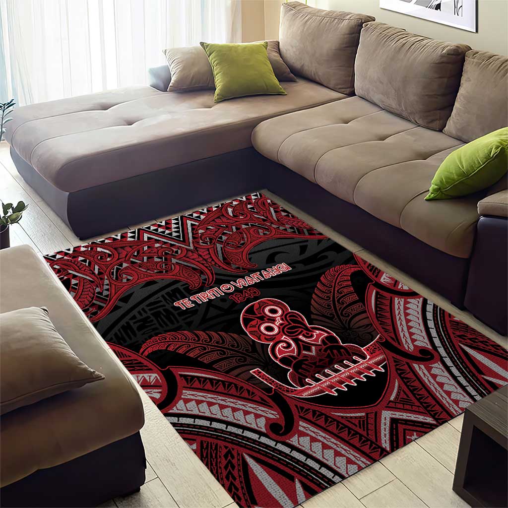 New Zealand Waitangi Day Area Rug Te Tiriti O Waitangi 1840 - Polynesian Pride