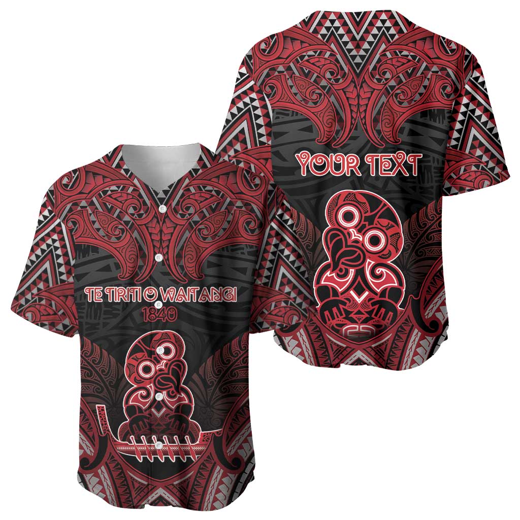 Personalised New Zealand Waitangi Day Baseball Jersey Te Tiriti O Waitangi 1840 DT05 - Polynesian Pride